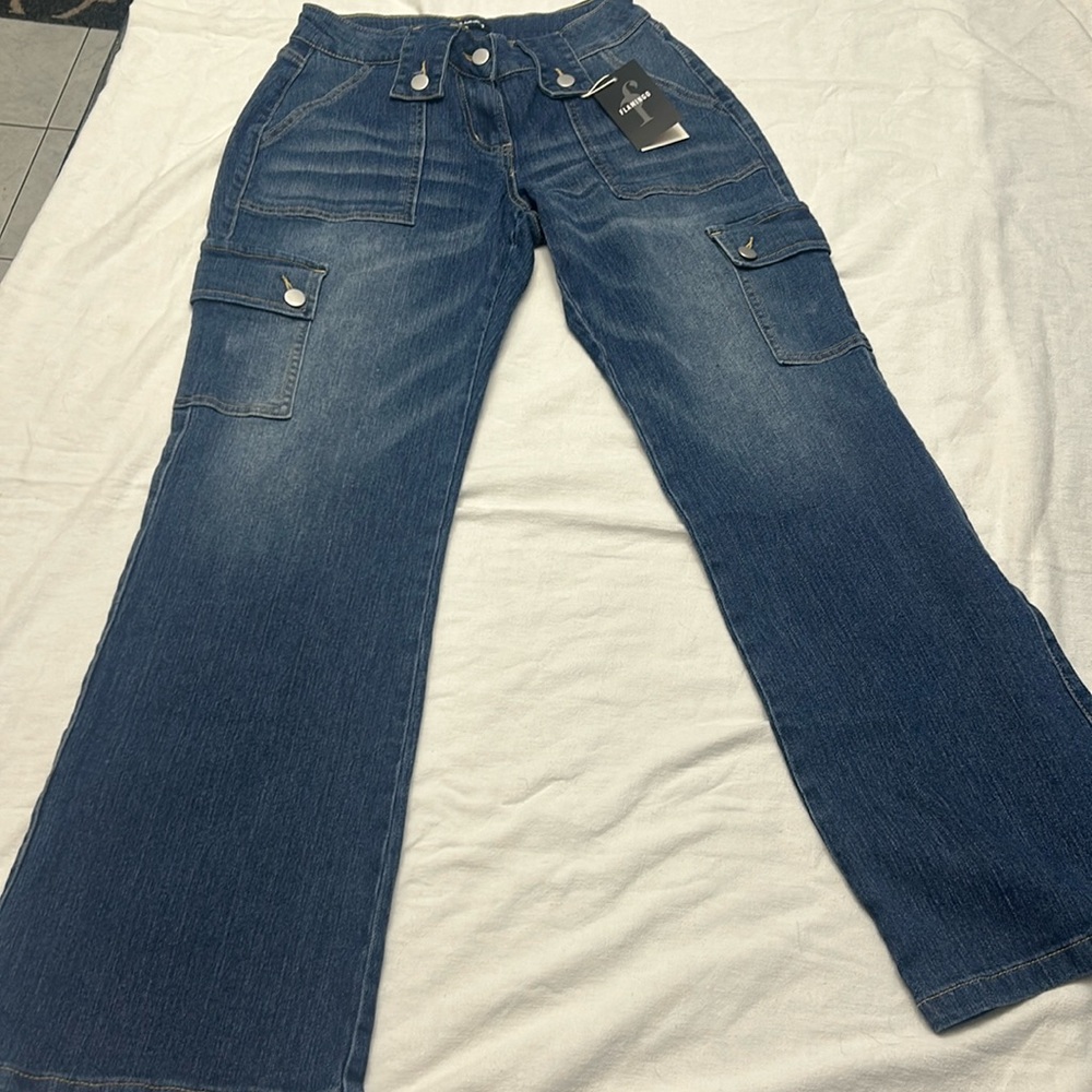 Women’s flamingo cargo jeans